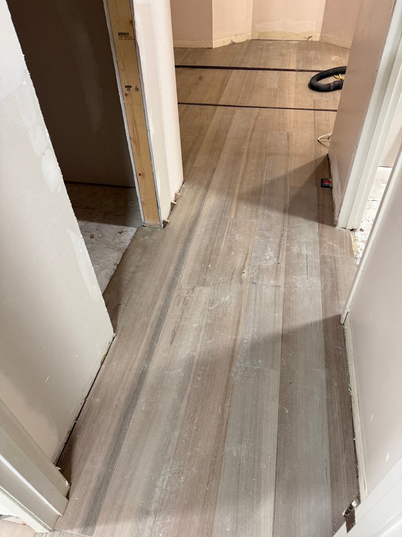 Glue-down hardwood floor installed by Craftbuild in Vancouver