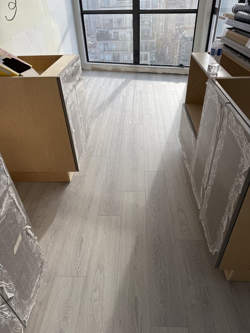 SPC waterproof plank floor installed by Craftbuild in Vancouver