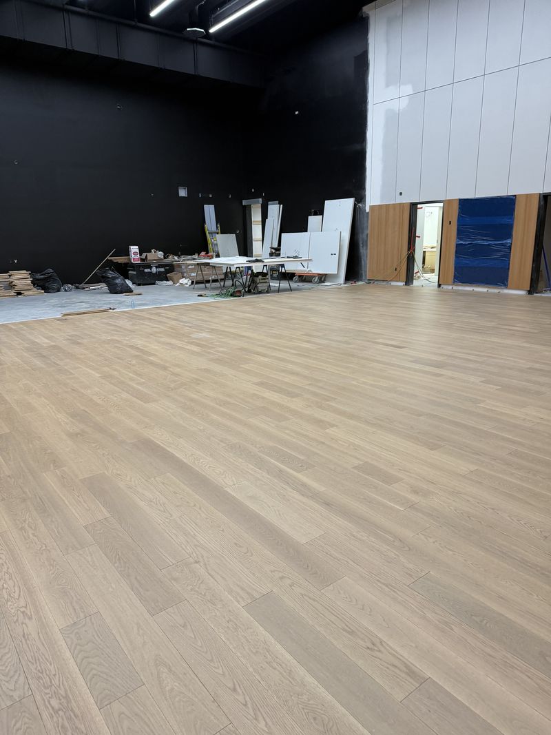 Engineered hardwood glued down by Craftbuild at &Eacute;cole La Vall&eacute;e, Pemberton &mdash; photo 2