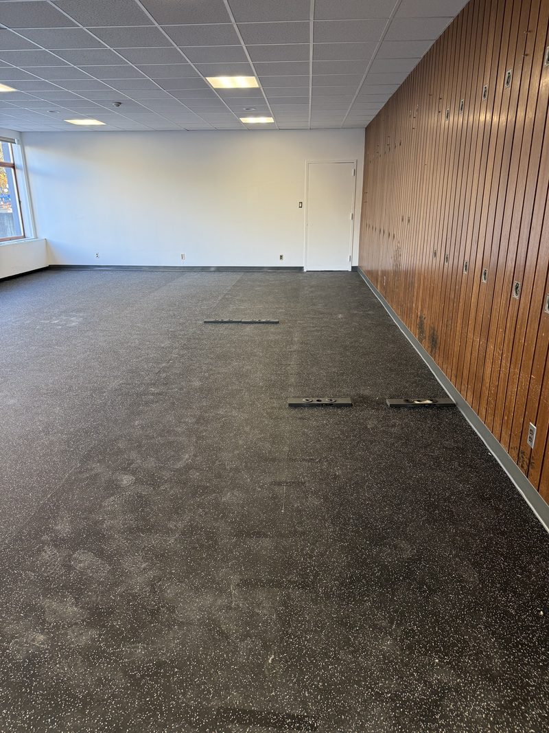 Second room finished in rubber gym flooring, Victoria